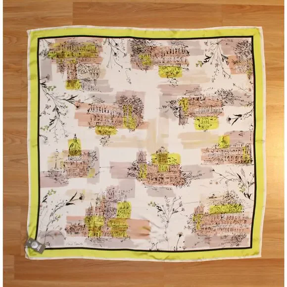 Vince Camuto The Vacation 100% Silk 36" Square Scarf #VC2411 - Picture 2 of 2